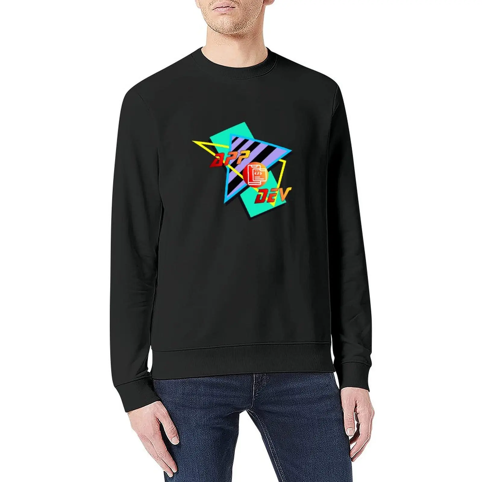 App Dev 90's Style Pulover الملابس الجمالية الملابس الكورية ملابس رجالي ملابس الخريف الرجالية الجديدة في بلوزات