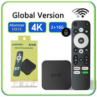 Global TV Box 4K Ultra HD Streaming Media Player 2GB 16GB Allwinner H313 Support Netflix/YouTube 2.4GHz/5GHz Dual WiFi
