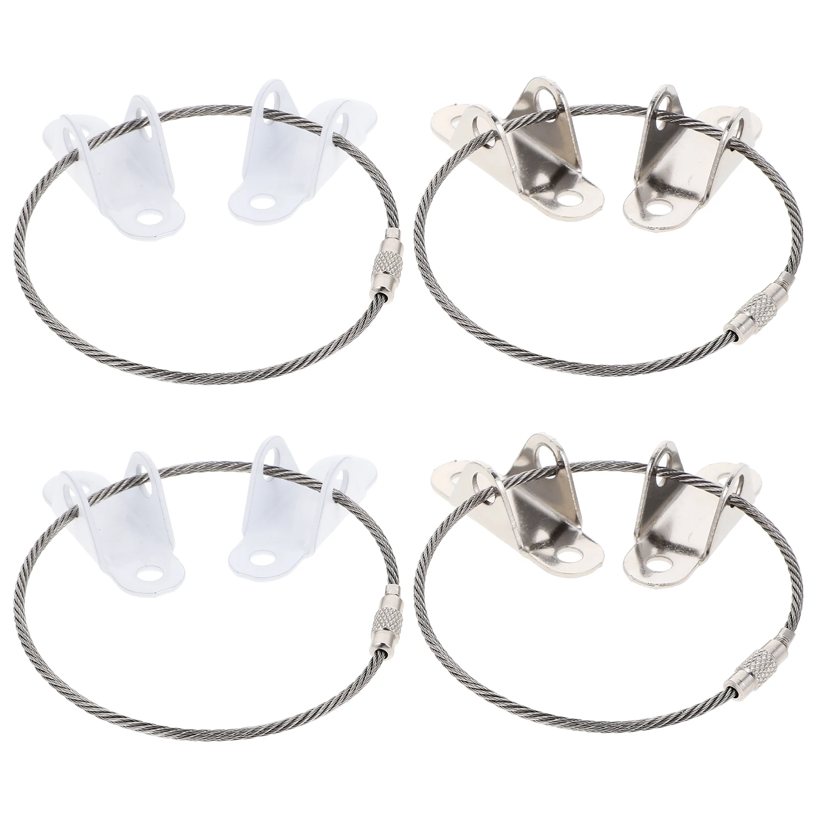 

4 Sets Furniture Anti-Falling Connector Anti-Shake Fixer Adjustable Child Proofing Safety Strap Cabinet Wardrobe Wall Anchor