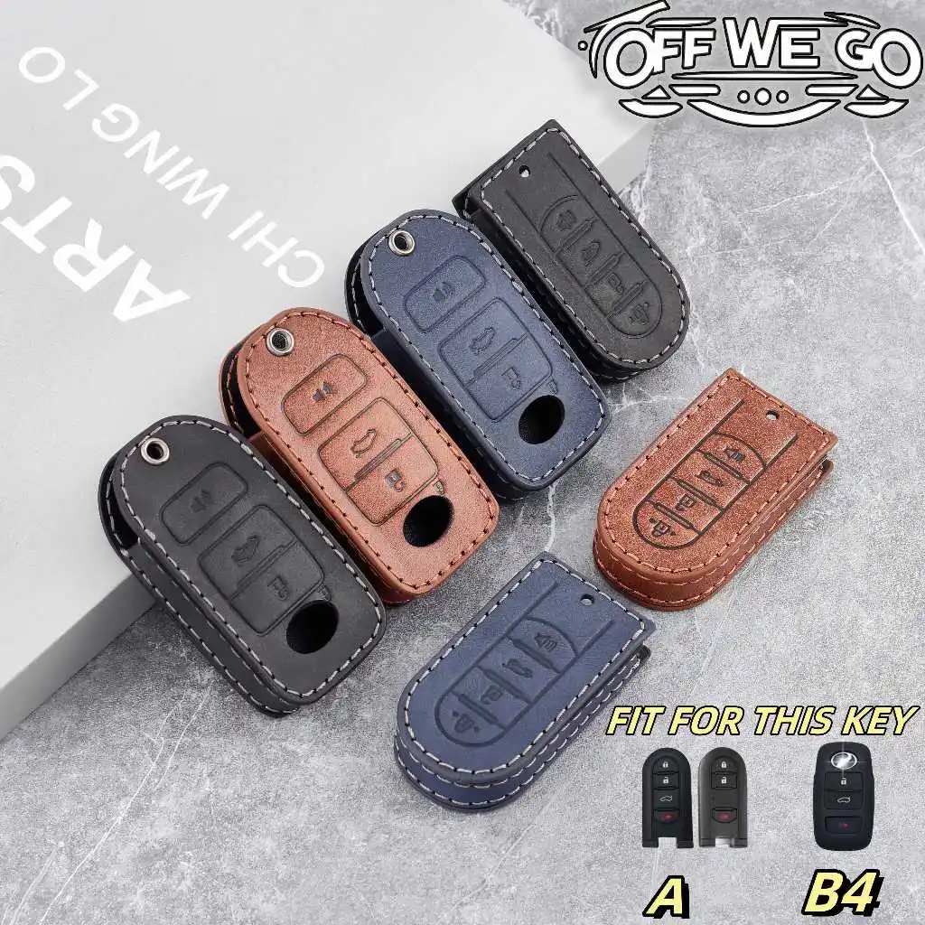 Funda para llave de coche para Perodua Alza Axia Baru Bezza Ativa Myvi Veloz, llavero de cuero Premium, accesorios para coche Perodua