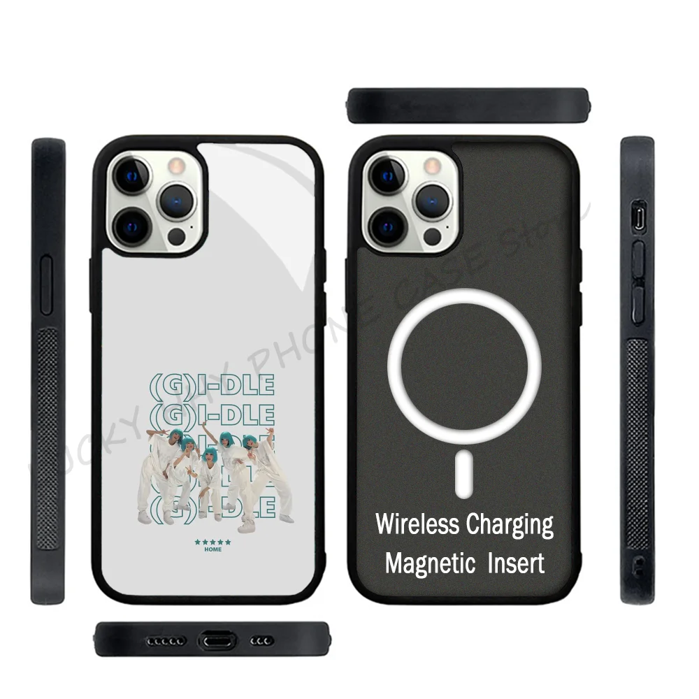 KPOP G-(G)I-DLE Gidle Phone Case Phone Case Strong Magnetic For IPhone 15 14 13 Pro Max 11 12 Mini For Magsafe