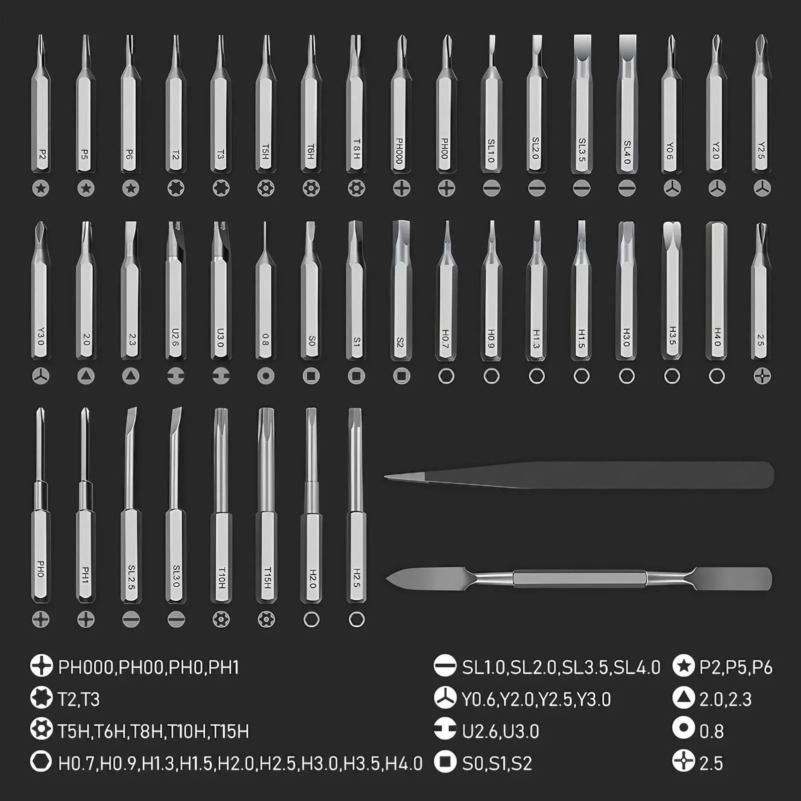 49 in 1 Precision Electric Screwdriver Set with 42 Magnetic Bits 5 Torque Settings Compact Mini Power Tools for Electronics Repair Computer PC DIY Fixing and Hardware Toolkit with Compact Case for Portable Electronics Repair Mobile Devices and Laptop Work