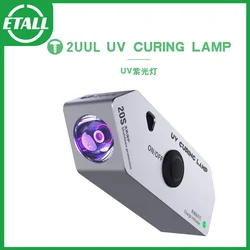 2uul UV Curing Lamp 600mAh 20S High Power Aluminum alloy Green Oil Glue Fast Curing for Motherboard Circuit Board UV Light