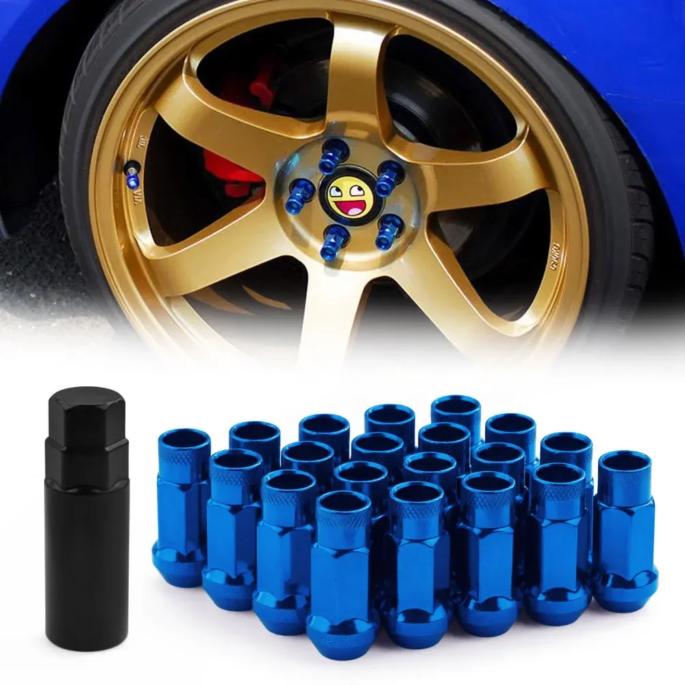 20Pcs Universal Racing Lug Nuts Steel Steel Concealed Wheels Lock Lug Nuts M12x1.25 M12x1.5 Wheel Lug Nuts Extended