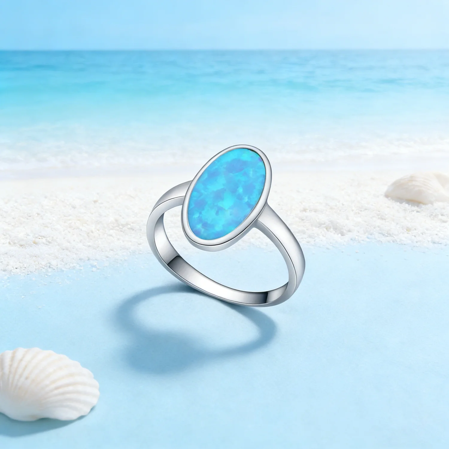 Concise Style Precious Fire Opal Rings For Women Engagement Finger Ring Gift for Lovers\'  Jewelry Rainbow Gemstone Ring