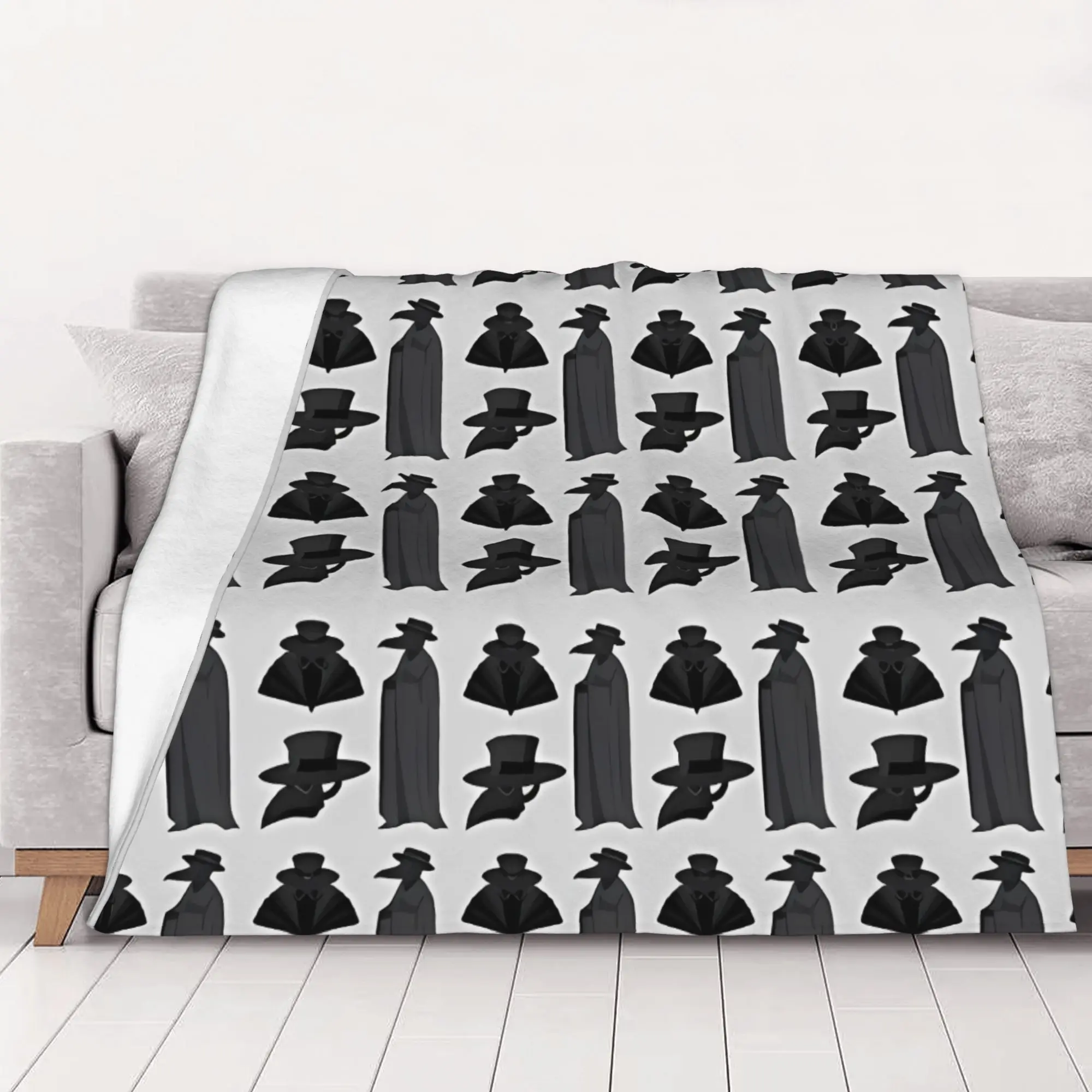 1PC home Cutecore Classic Plague Doctor Blanket Super Cosy Plush Home Living Room Sofa halloween