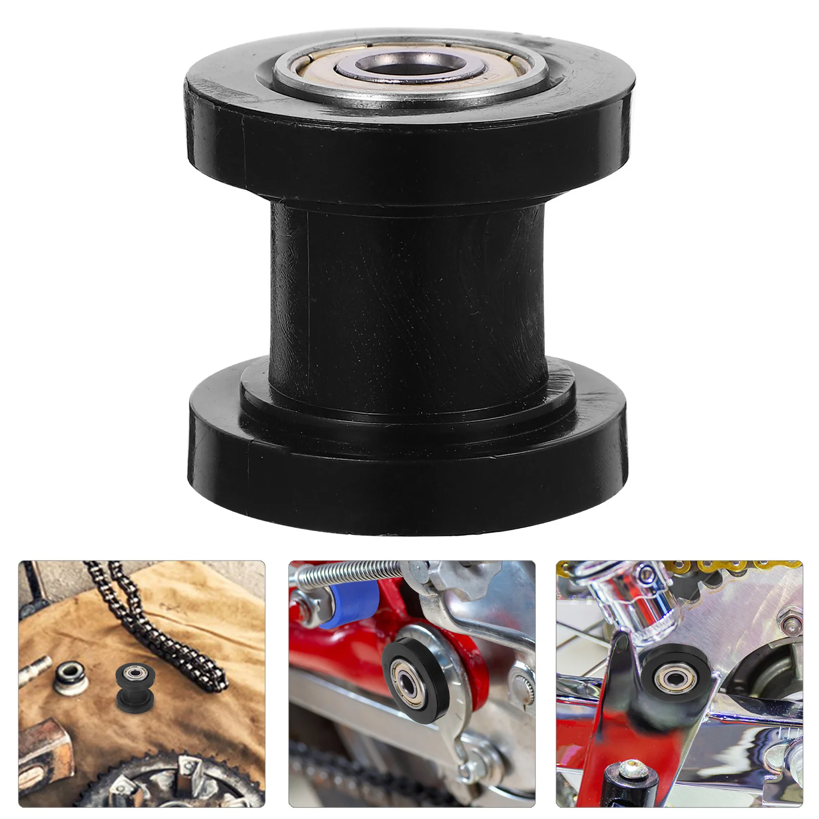 

Anti-Slip Chain Tensioner Wheel Motorcycle Chain Roller Pulley Durable Stability Easy Upgrade Accessory Guide Roller