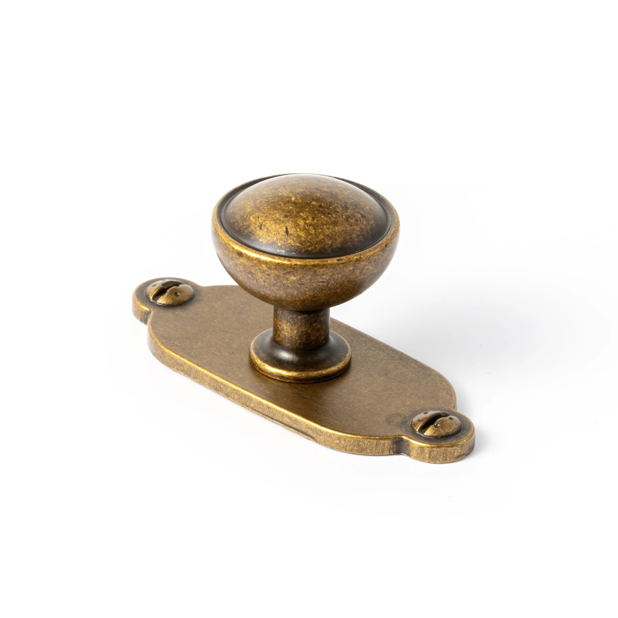 Furniture Hardware With Backplate - 6Pack Antique Brass Cabinet Knob with