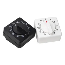 60 Minutes Kitchen Mechanical Timer Count Square Cooking Up Alarm Sleep Temporizador Clock Stopwatch Alarm Down Office Meeting