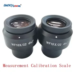 2pcs Adjustable 10X Microscope Eyepiece Scale Widefield Reticle Ocular For Trinocular Stereo Microscopio Measurement Calibration