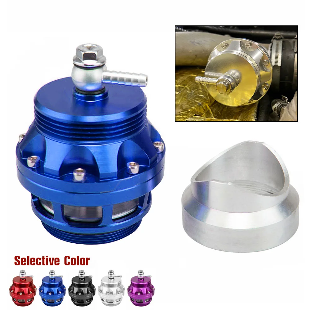 Universal 50mm Racing Blow Off Valve BOV Turbo With Aluminium Flange For VW For Audi Blow Dump / Blow Off Adaptor