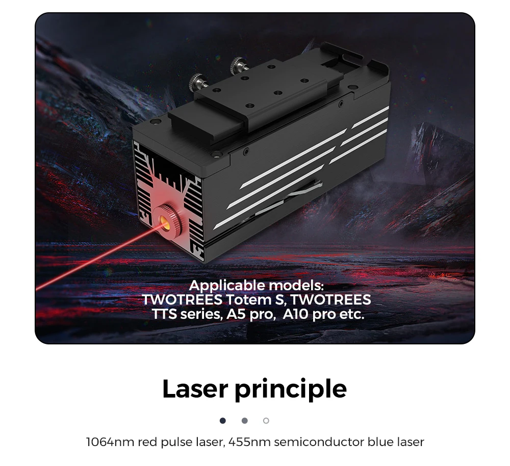 Twotrees Laser Module 84W T20 Laser Head Cut 15KW15KW Peak 1064nm Pulsed Laser For DIY Red Blue Light Laser Engraver TTS/TTS PRO