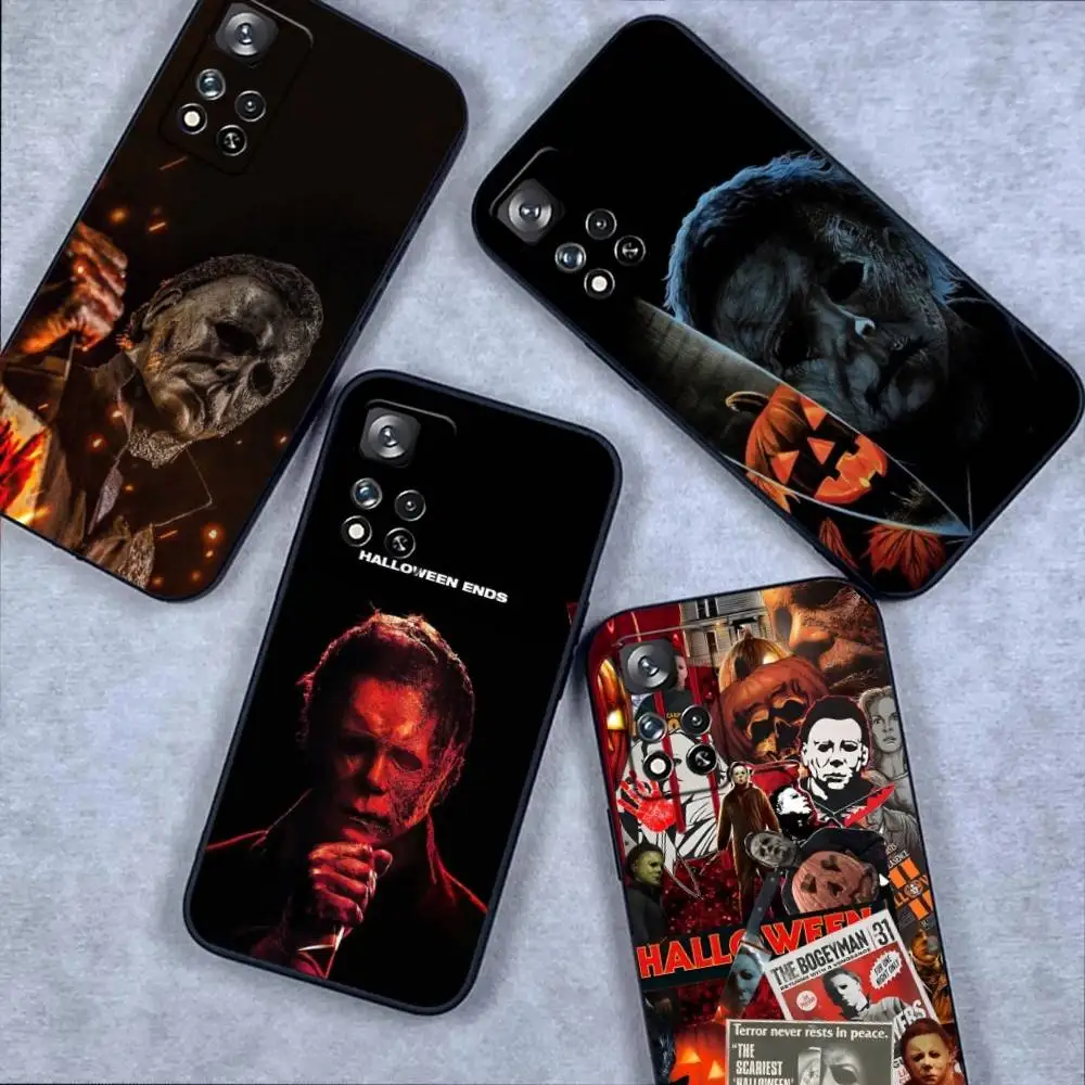 

Halloween Michael Myers Phone Case For Samsung S 25,24,23,22,30,21,10,9,Ultra,Plus,Lite,FE,4,5G Black Soft Case