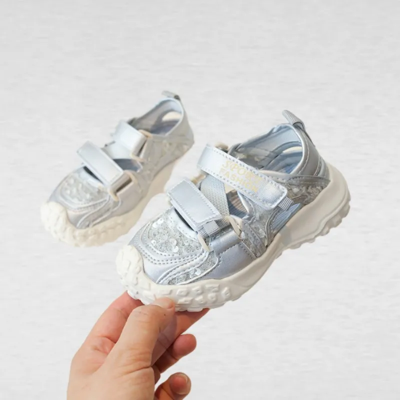 

Children's Baotou Sandals Summer Boys Girls' Colorful Beach Shoes Baby Kids Anti-slip Outdoor Shoes Toddlers Wading Shoes