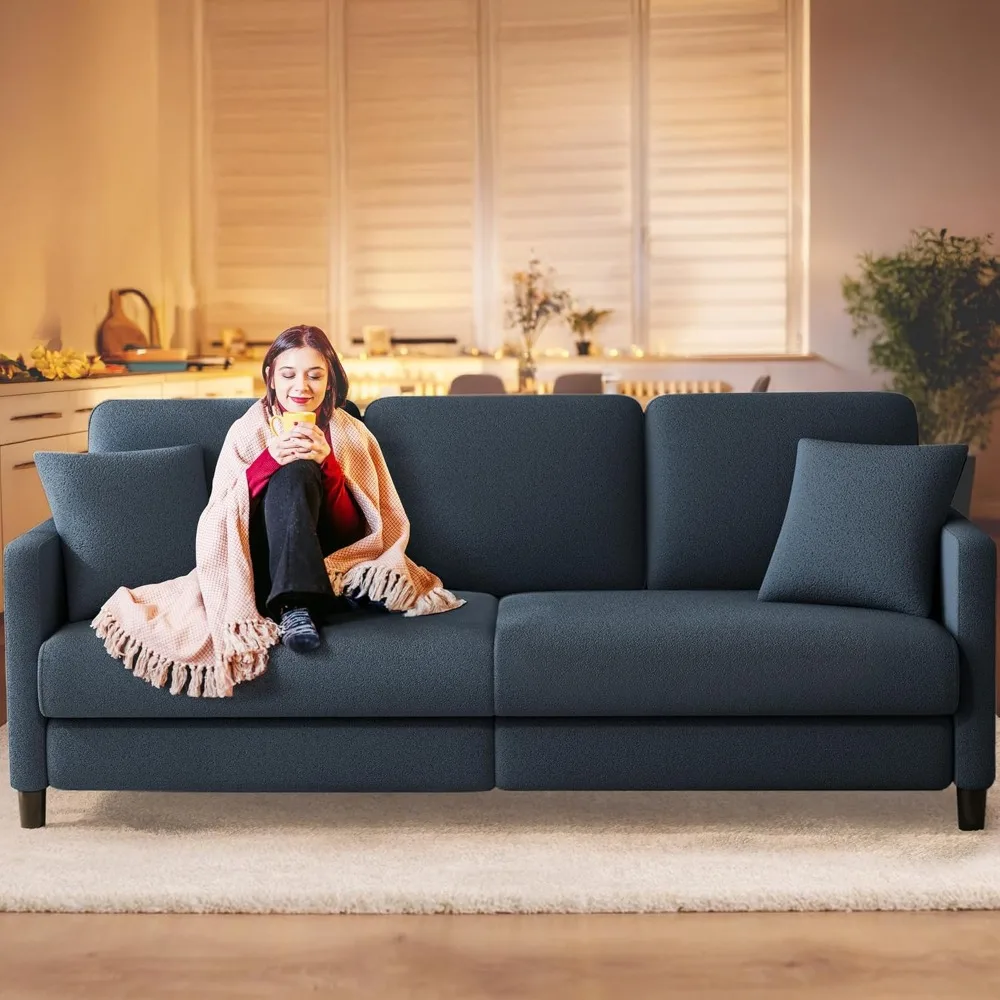 

83 "Living room sofa, comfortable love seat sofa, teddy wool sofa, living room no tools set sofa