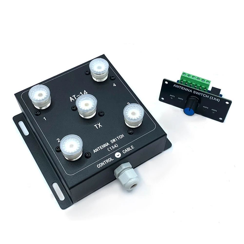 AT-14 4-Way محوري هوائي عن بعد التبديل مريحة Switch1.8MHz-60MHz 500W PEP إشارة تلقي الملحقات ﻿