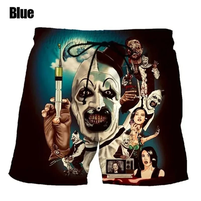 3D Printed Horror Movie Terrifier 2 Shorts Men Gothic Board Shorts Swimsuit Homme Bermudas Surf Swim Trunks Cool Kids Ice Shorts