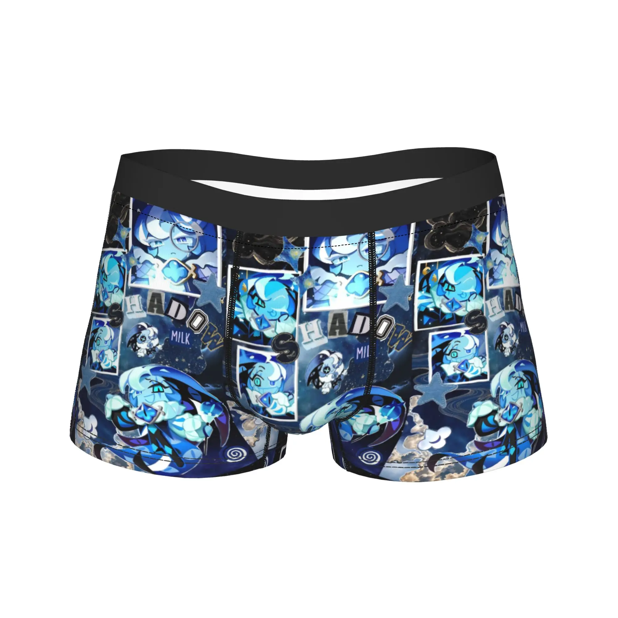 Shadow Milk Cookie Run Kingdom Men's Underwear CRK Cartoon Game Boxer Briefs Shorts Panties Funny Underpants for Homme Plus Size
