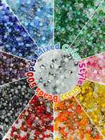 about 500pcs 4mm Mixed Glass Flat Beads For Bracelet, Earring, Jewelry Making, Diy Accessories
