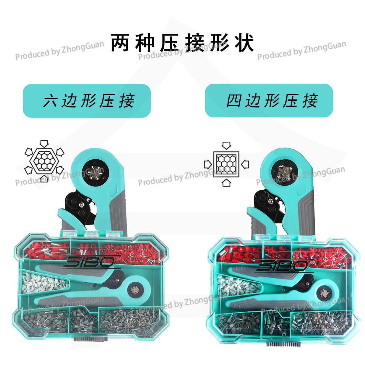 Labor-saving Cold Crimping Pliers, Anti-falling Terminal Pliers, Hexagonal and Square, Suitable for Tube Needle Type Multi-slot