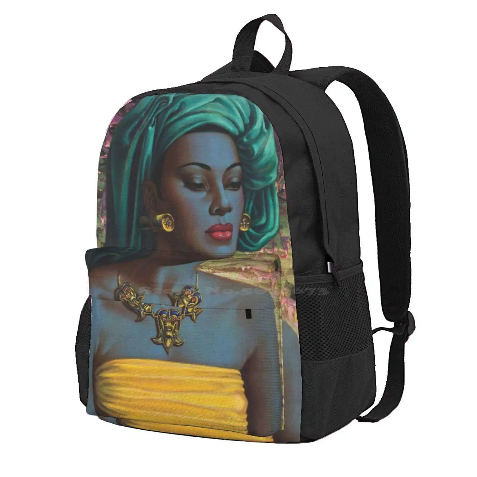 Vladimir Tretchikoff Vintage Painting, Famous Art Reproduction, African Fashion Illustration Hot Sale Schoolbag Backpack