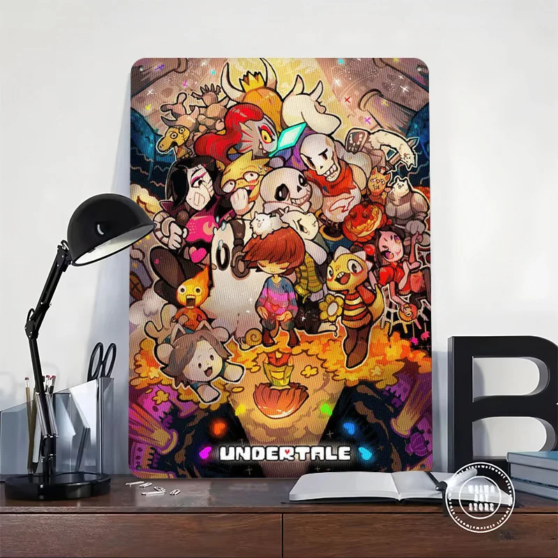 Undertale Game Gaming Personalized 3D Textured Metal Poster Wall Art Tinplate Sign for Decoration Garage Decorations Decor Room