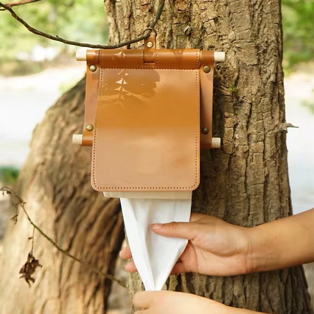 

Portable Tissue Holder Waterproof Camping Outdoor Bathroom Kitchen Roll Paper Hanger Stylish Modern Design Practical Gift