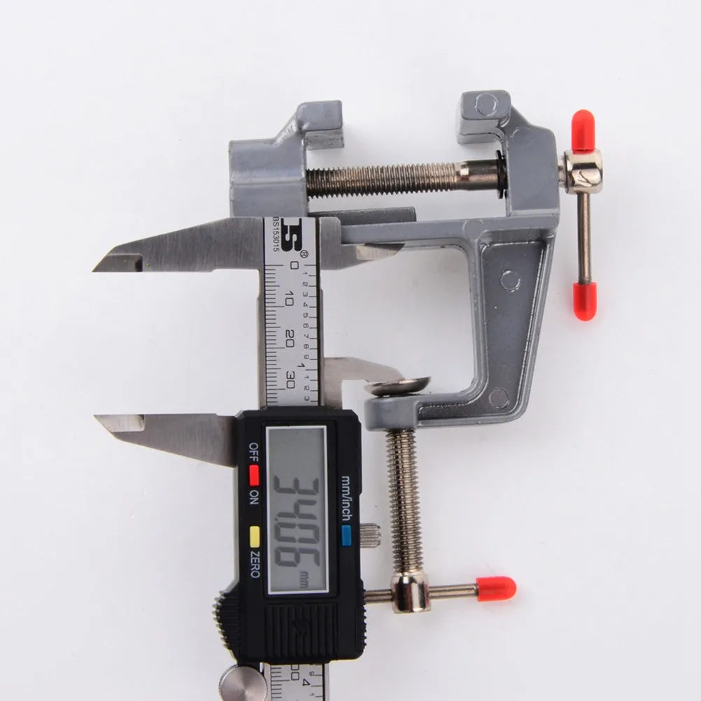 Mini Aluminum Alloy Bench Vise – 30mm Portable Clamp-on Vise for DIY Jewelry, Woodworking & Carving