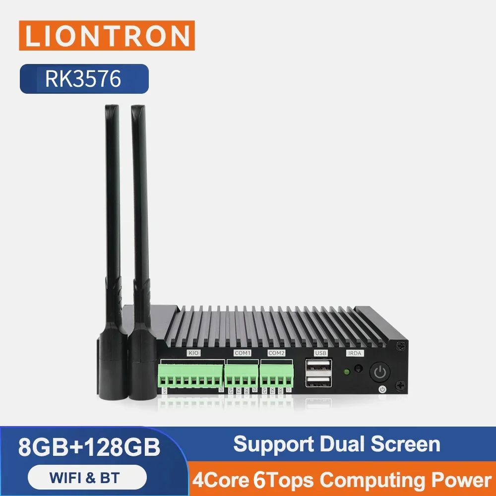

Liontron Rockchip RK3576 Arm Development Board 8GB 128GB Mini PC High-Performance AI WiFi SBC for IOT Smart POS Terminal Board