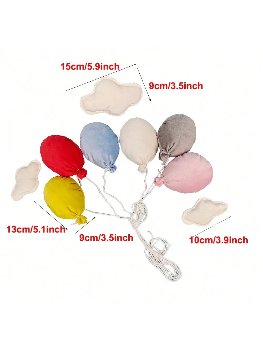 9Pcs/Pack Newborn Photography Props Handmade Woven Balloon Clouds Set Photo Shooting Backdrop Infant Boys Girls Photoshoot Props