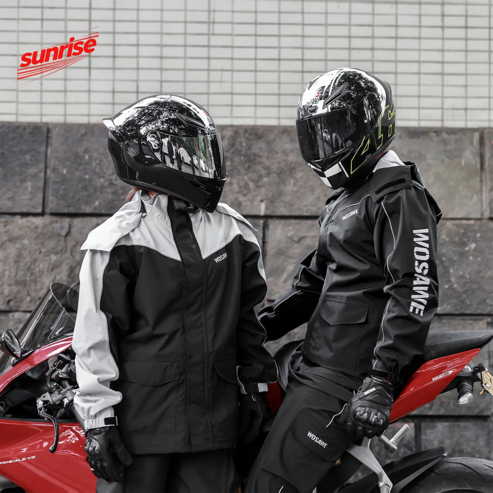 

Комплект мотоциклетного плаща, легкий дышащий водонепроницаемый дождевик, уличная куртка и брюки для верховой езды для мужчин и женщин