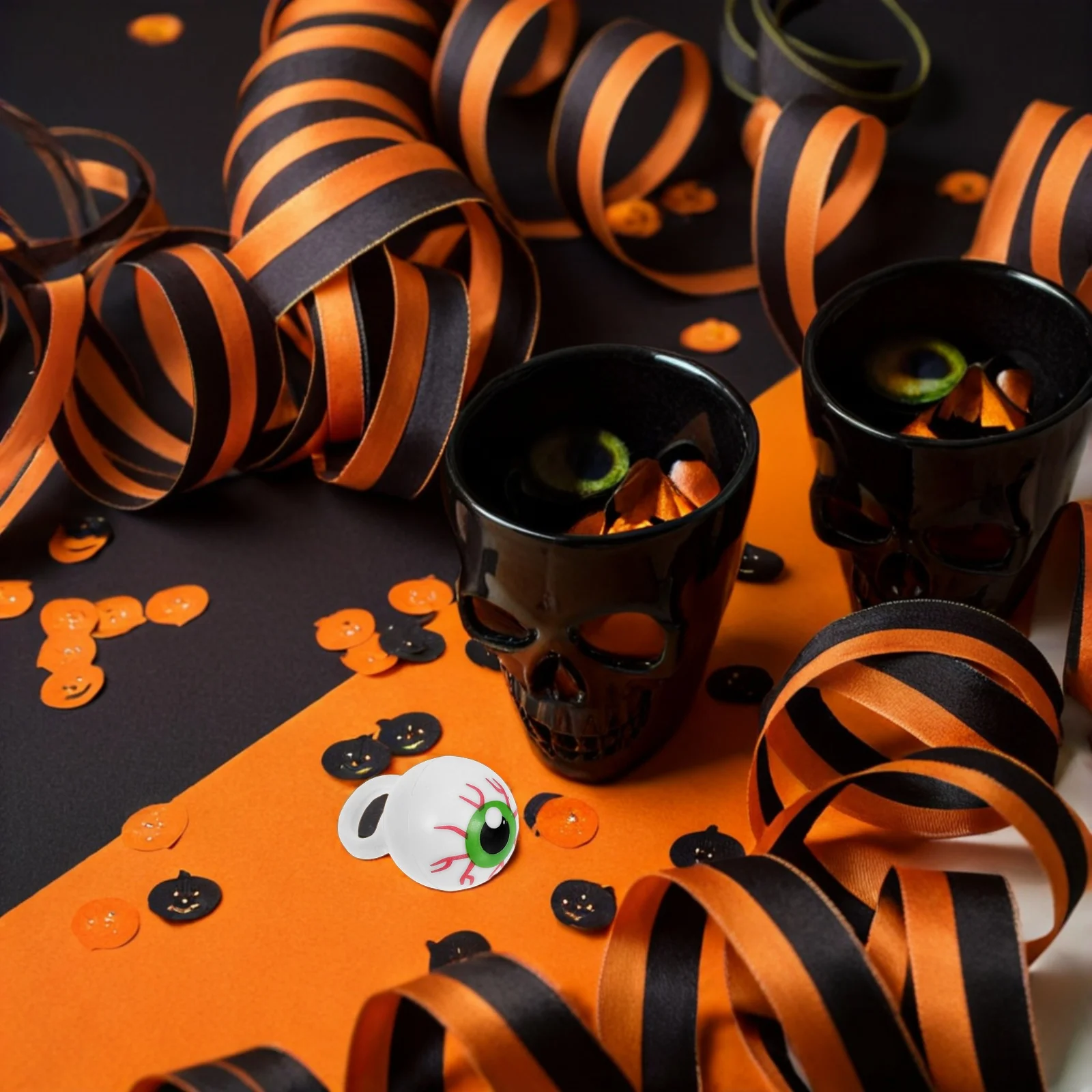 

15 Pcs Prank The Eyeball Ring Elastic Hair Ties Makeup Costume Props Funny Pranks Multi Color Braided Ribbon Decor Rings