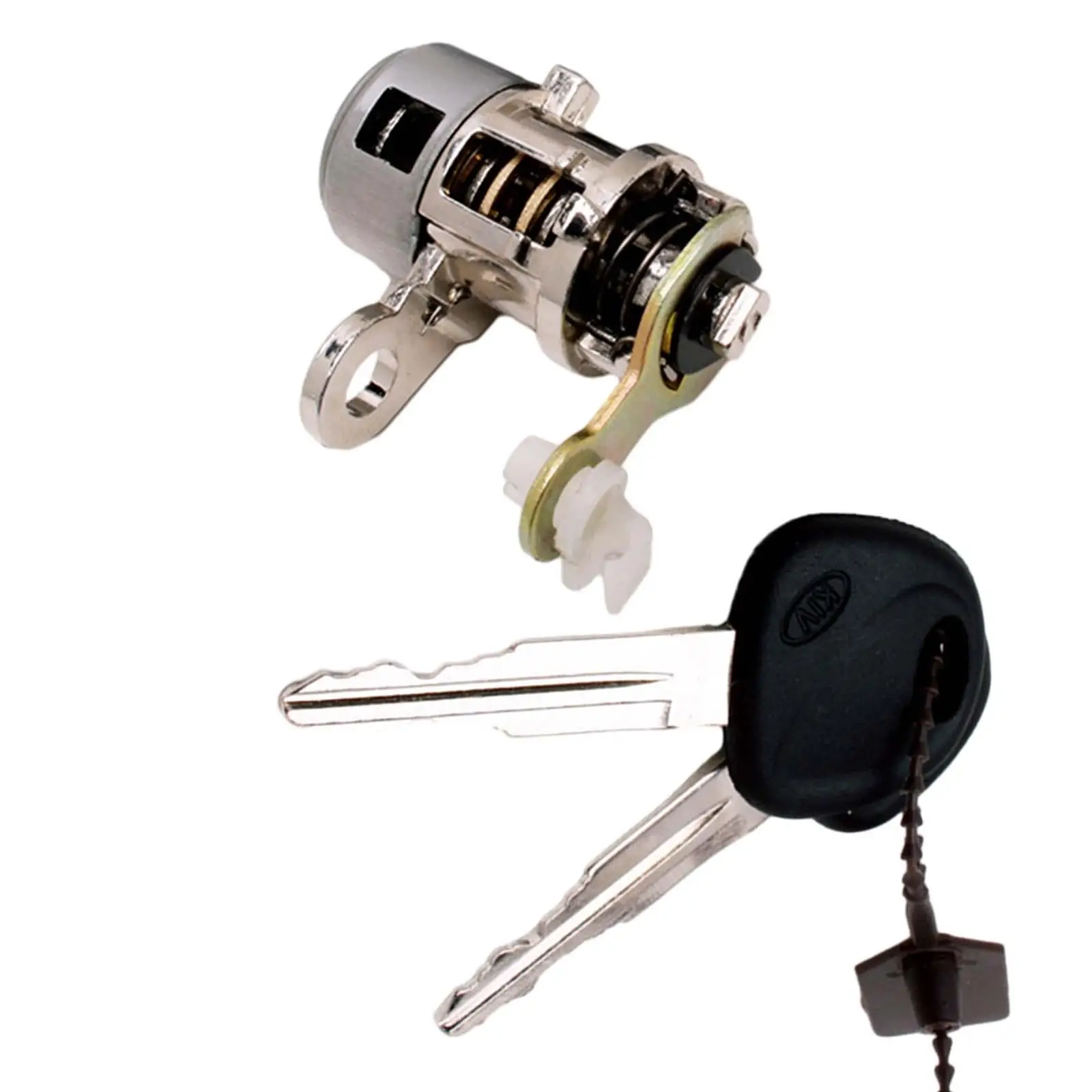 Door Lock Cylinder Cars Door Lock with 2 Keys Easy Installation Portable Front Left or Right Replacement Door Lock Tumbler
