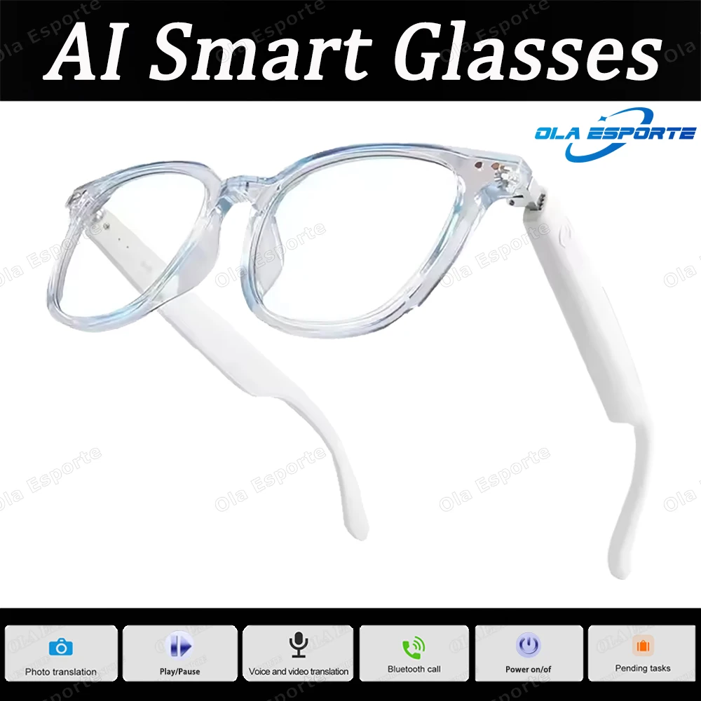 2025 AI Smart Glasses color-changing lenses Bluetooth Call Music multifunctional transparent Sunglasses anti-blue light  glasses