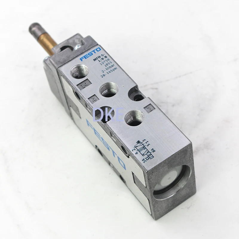 FESTO MFH-5-1/8-B 19758 with coil 220V AC 24V DC 5/2 Way  Monostable Die-cast Aluminium Tiger Classic Solenoid Valve