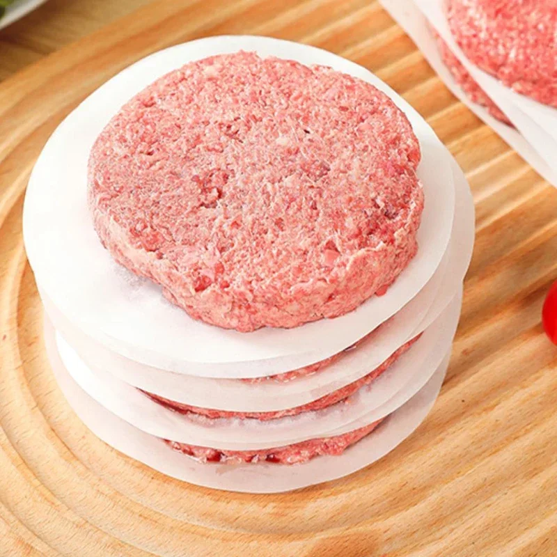 

50/100pcs Hamburger Patty Paper Wax Papers Separate Frozen Pressed Patties For Burger Patty Paper Non-Stick Beef BBQ Meat Paper