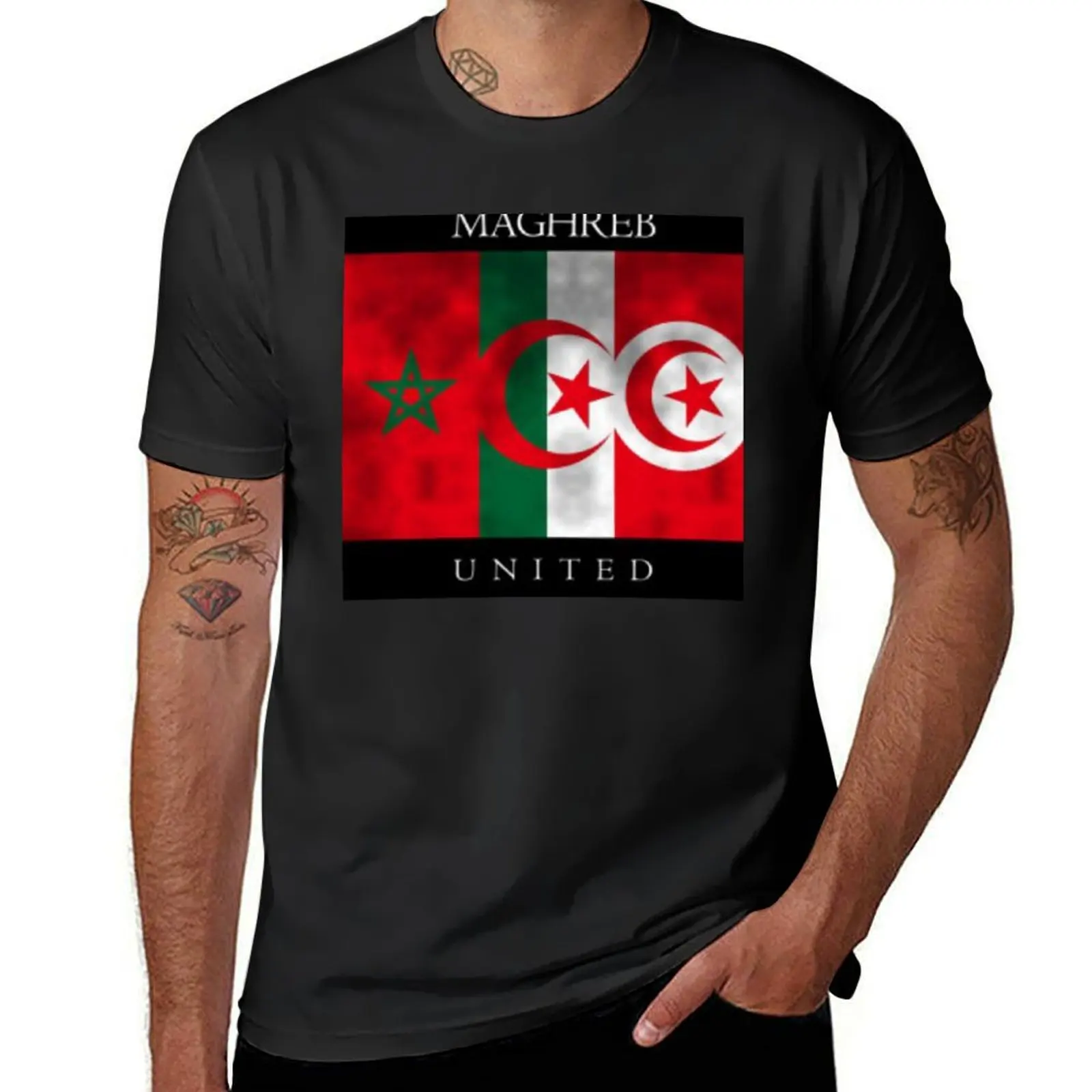 

T.SHIRT MAGHREB -UNITED T-Shirt graphics sweat oversizeds quick drying t shirts for men cotton