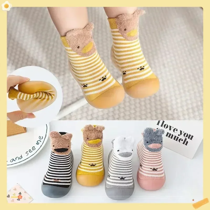 

Осенне-зимние детские носки и обувь, детская обувь для малышей, детская обувь на мягкой подошве, удобная дышащая домашняя обувь для новорожденных