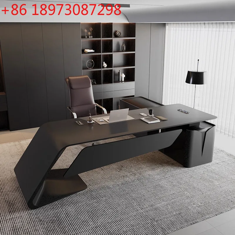 

Стол босса с матовой краской, президентский стол, стол Дарт Вейдер, современный минималистский стол