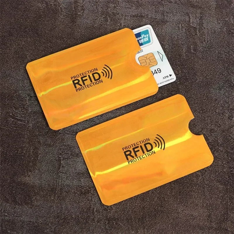 Laser Anti Rfid Wallet Blocking Reader Lock Bank Card Holder Id Card Case Protection Metal Credit Holder Bank Card Aluminum