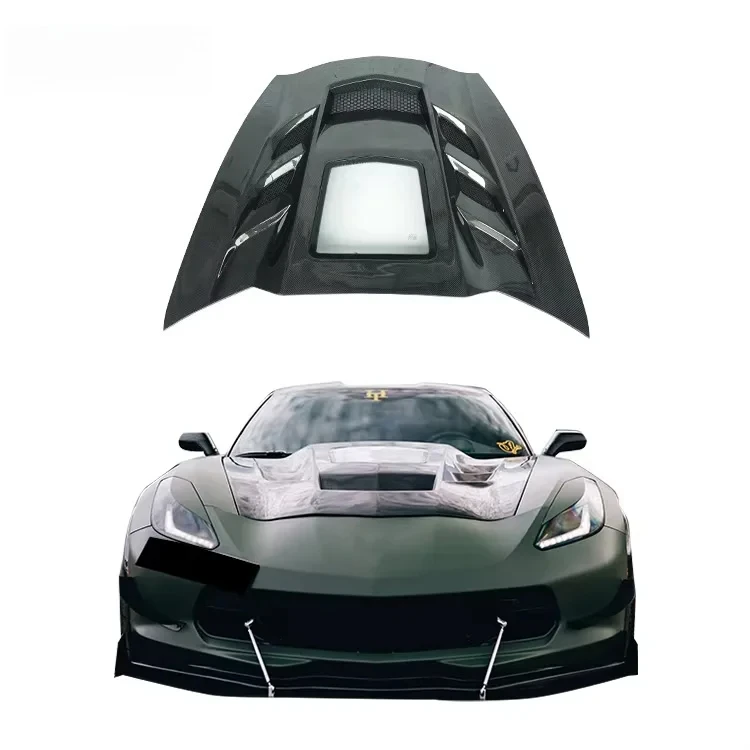 

Auto Parts Carbon Fiber Bonnet Hood For Chevrolet Corvette 15-17 C7 Engine Cover Hood Car Accessories