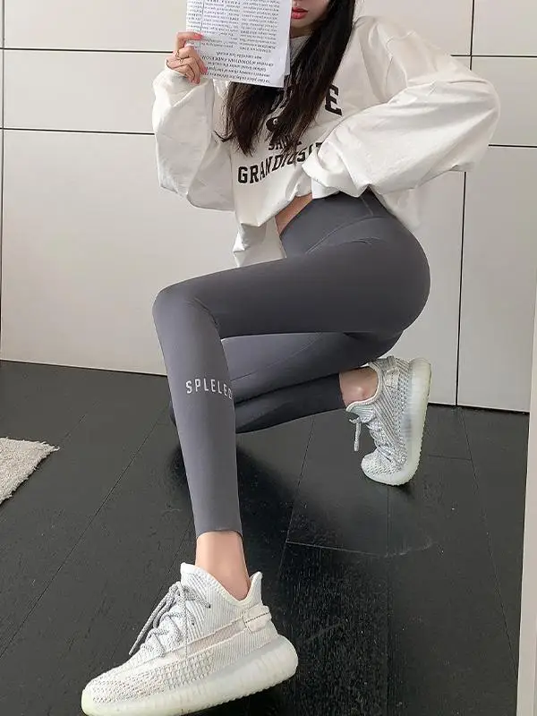 

Тонкие летние брюки для йоги с высокой талией, женские утягивающие брюки с контролем живота, подтягивающие ягодицы, базовый слой, брюки из девяти предметов