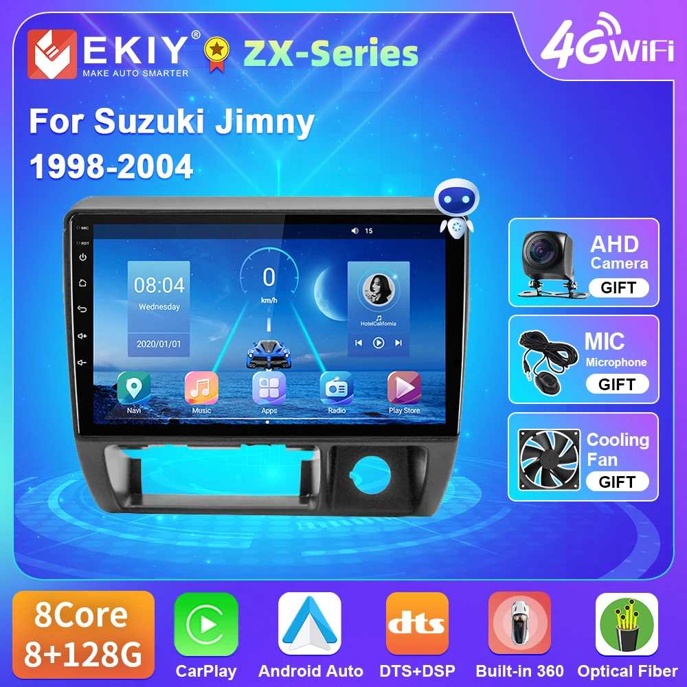 

EKIY For Suzuki Jimny 1998-2004 Car Radio Android 10 4G WIFI DSP Player BT Carplay Android Auto GPS Navigation No DVD 2 Din