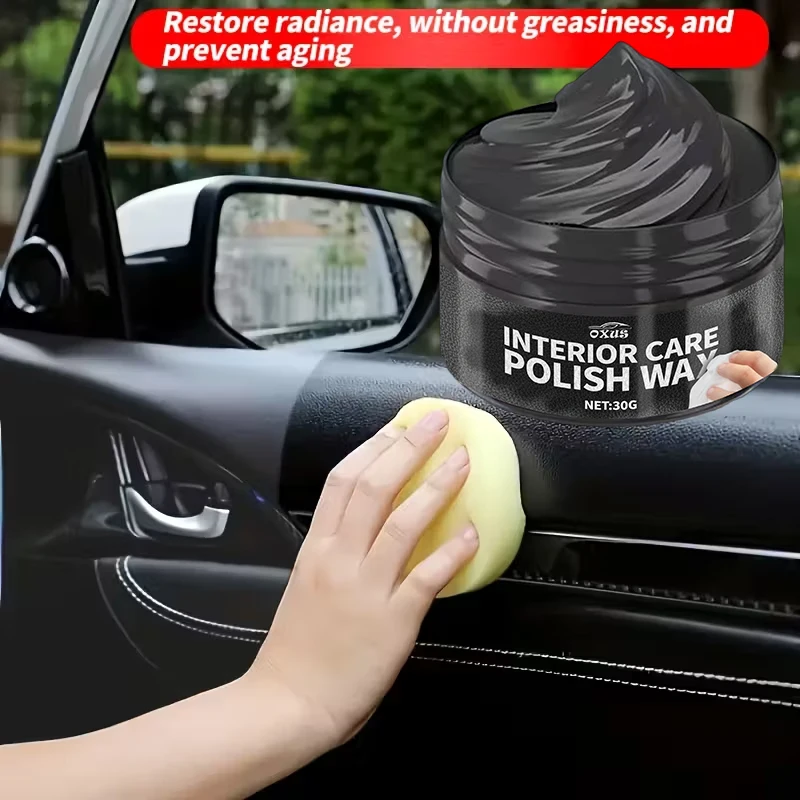 30g Heavy-Duty Car Plastic Renovator Wax - Fast-Acting Scratch Repair, Restores & Protects Car Bumpers, Interiors, Dashboard