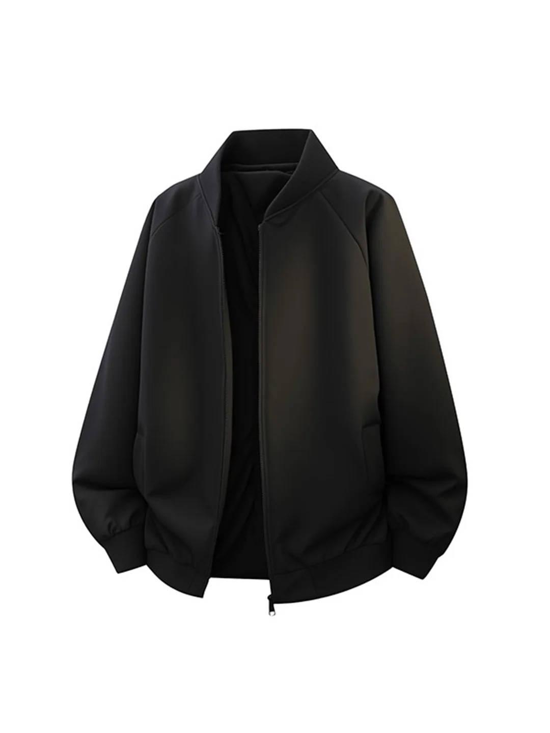 

Cleanfit Faionable Men's Cotton Jaet Baseball Collar Pilot Coat Simple Casual Sle Versatile Winter Warm Long Sve Zipper