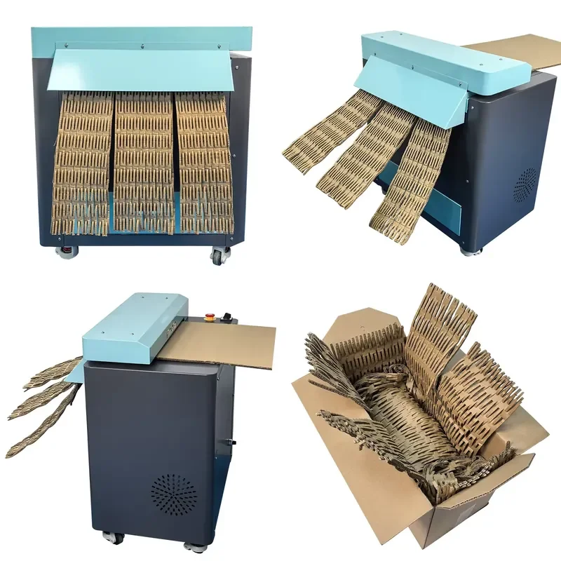 2026 CE 550mm Cutting Width 3 Equal Parts Cardboard Shredder for Biodegradable Protective Cushion Packaging Material
