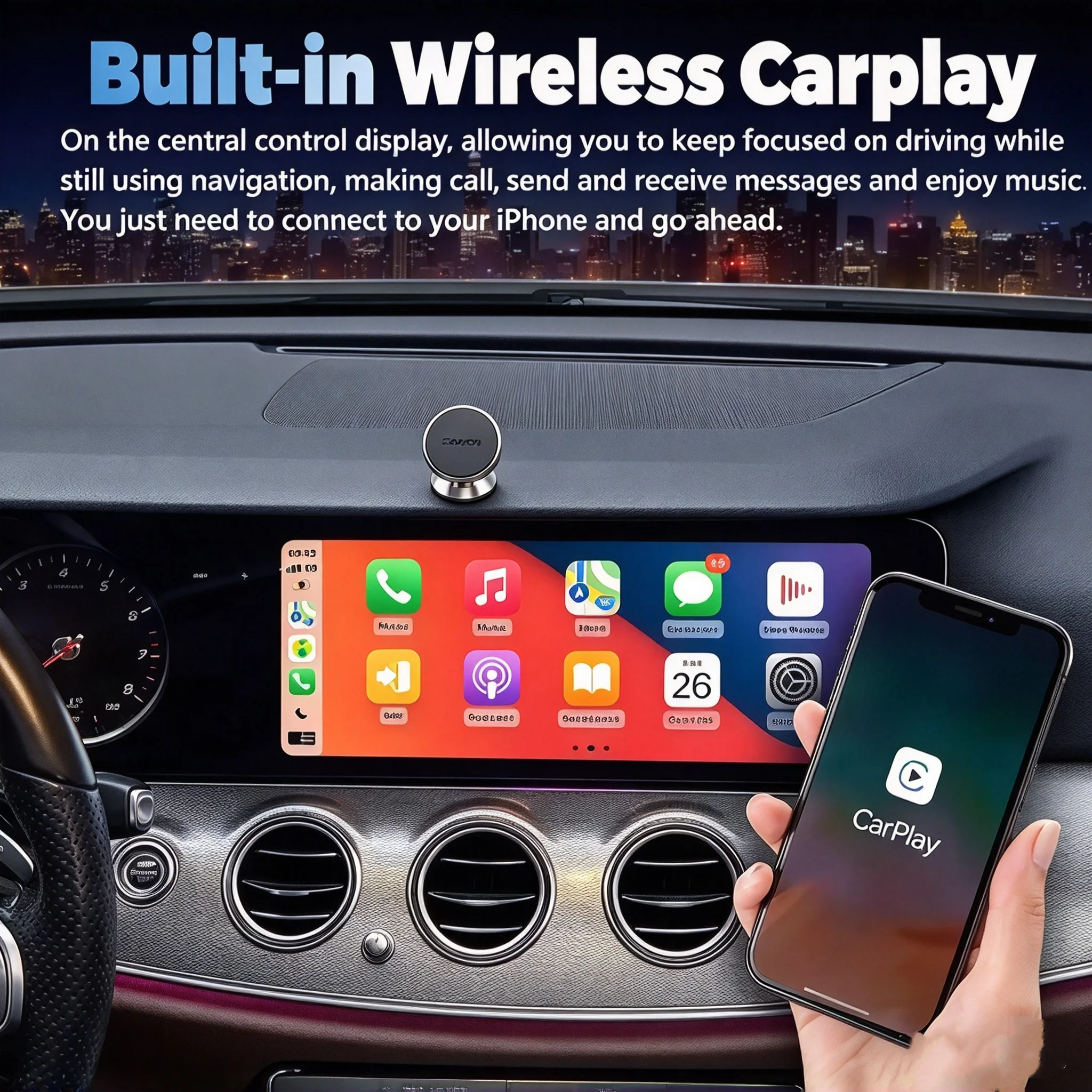 Dual Screen For Benz E200 E300 W213 2016 2017 2018 Car Radio Carplay Stereo GPS Navigation Multimedia Video Player Head Unit 4G