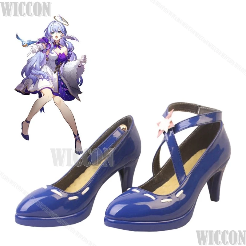 C.Anime Game Honkai: Star Rail Cosplay Chaussures pour femmes, perruque longue, robe trempée, uniforme Lolita HQ Girl, jeu de rôle d'Halloween personnalisé