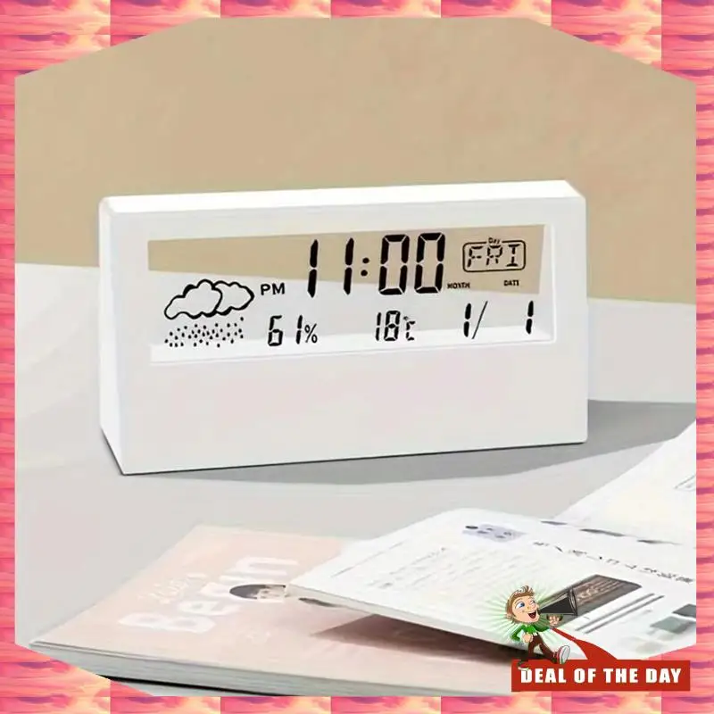 24-Hour Delivery LED Thermometer Thermo-Hygrometer Multifunction Electronic Temperature Humidity Meter Weather Station With Alar