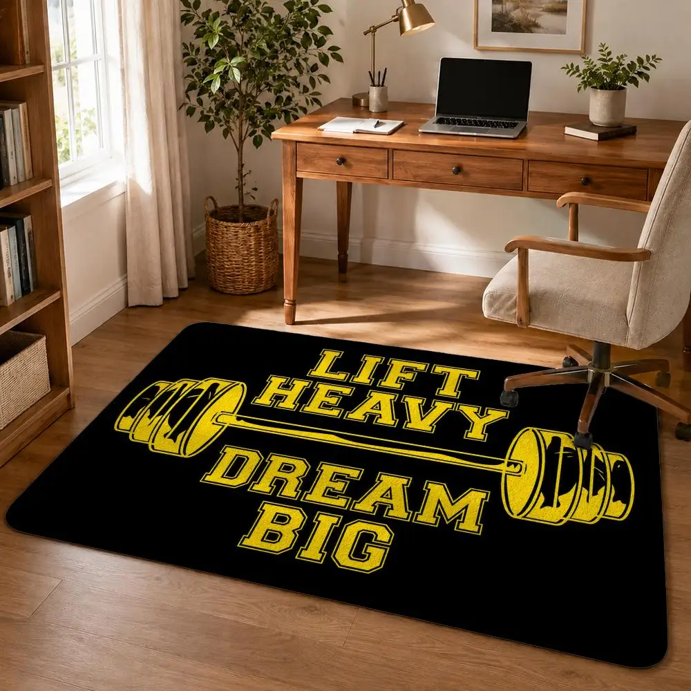 Workout Motivation Floor Mat Soft Flannel Rug Non Slip Washable Quick Dry Door Mat for Bathroom Kitchen Bedroom Home
